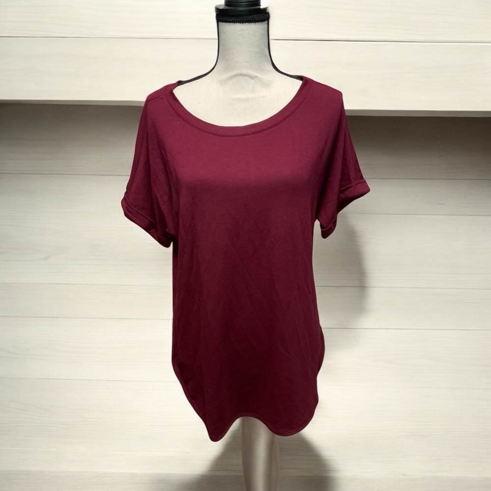 Matty M Women’s French Terry Roll Cuff Tee
